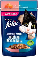 Felix wet cat food, salmon and trout in jelly, 75 g