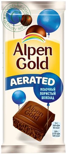 Alpen Gold aerated milk chocolate, 80 g