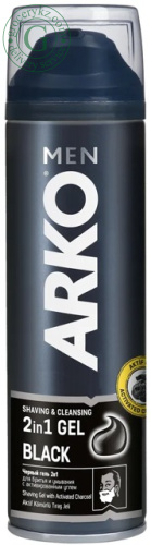 Arko Men shaving gel, with activated carbon, 200 ml