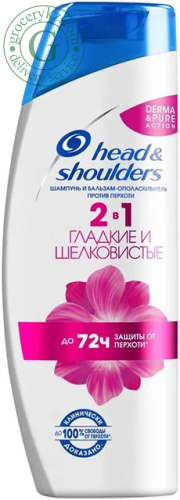 Head & Shoulders 2 in 1 shampoo and conditioner, smooth and silky, 400 ml