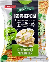 Dr. Korner wholegrain chips, peas and lentils, 50 g