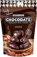 Chocodate date and almond in dark chocolate, 90 g