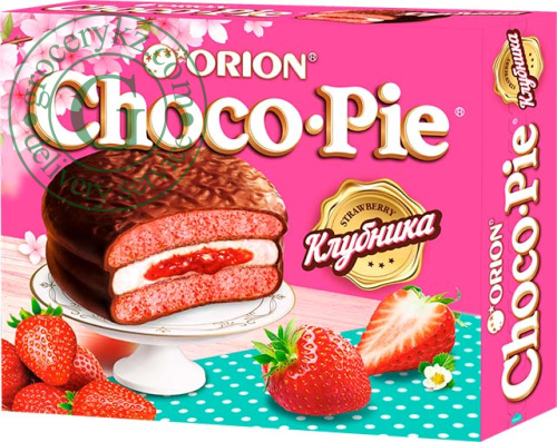 Orion Choco-Pie cake (12 in 1), strawberry, 360 g