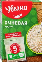 Uvelka barley groats in bags, 5 bags, 400 g