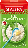 Makfa parboiled rice in bags, 6 bags, 400 g