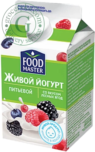 Foodmaster drinking live yogurt, forest berries, 450 g