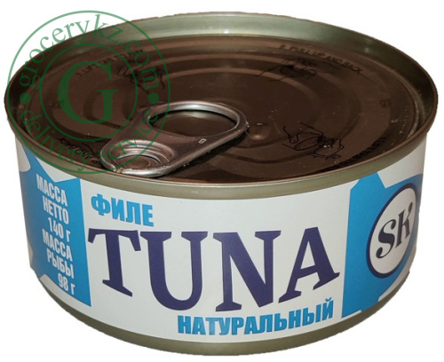 SK tuna fillet in brine, 140 g