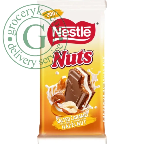 Nestle Nuts Milk Chocolate, Salted Caramel, 200 g