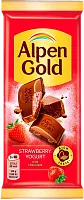 Alpen Gold chocolate with strawberries and yogurt, 80 g
