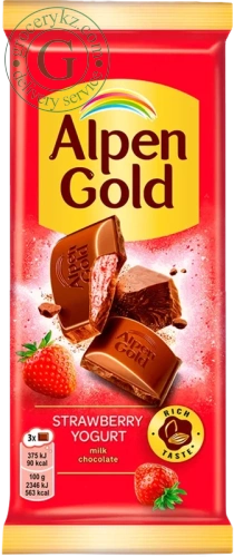 Alpen Gold chocolate with strawberries and yogurt, 80 g