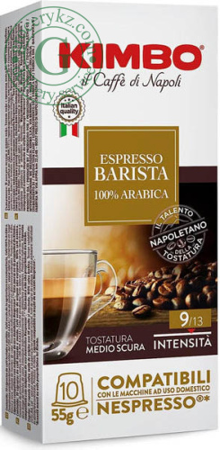 Kimbo Nespresso coffee capsules, espresso barista, 10 pc