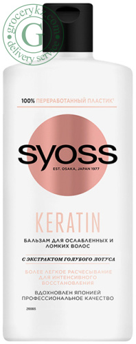 Syoss Keratin conditioner for weak and brittle hair, 440 ml