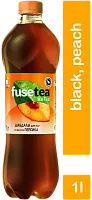 Fuse-Tea black ice tea, peach, 1 l