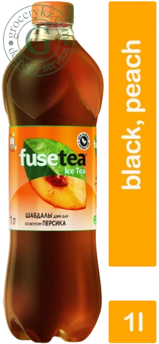 Fuse-Tea black ice tea, peach, 1 l