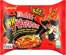 Samyang Buldak hot chicken ramen noodle soup, double spicy, 140 g
