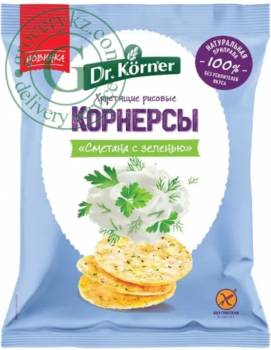 Dr. Korner rice chips, sour cream and herbs, 40 g