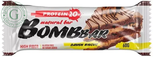 Bombbar protein bar, Danish biscuit, 60 g