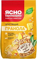 Yasnosolnyshko granola, mango, pineapple, cashew, 350 g