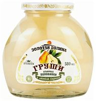 Zolotaya Dolina canned pear in syrup, 580 ml