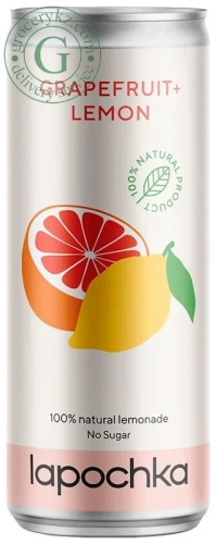 Lapochka lemonade, grapefruit and lemon, 0.33 l