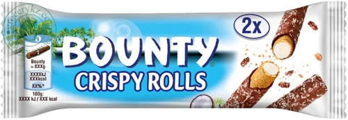 Bounty Crispy Rolls chocolate bar, 24.3 g Bounty Crispy Rolls chocolate bar, 24.3 g