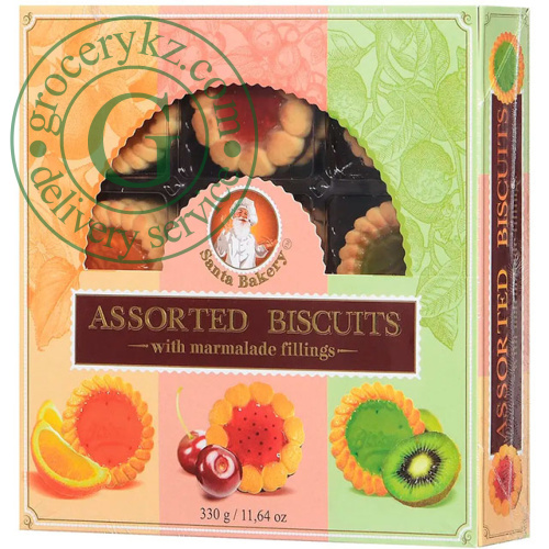 Santa Bakery assorted biscuits with marmalade fillings, 330 g