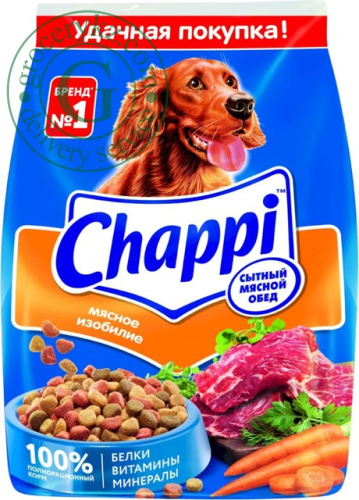 Chappi dry dog food, hearty meat lunch, 600 g