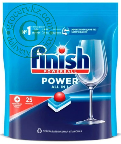 Finish Powerball Power All in 1 dishwasher tablets, 25 tablets