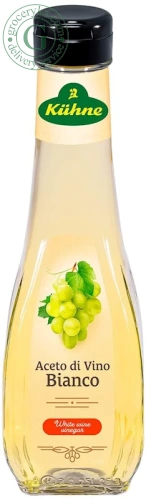 Kuhne white wine vinegar, 250 ml