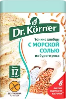 Dr. Korner brown rice crispbread, sea salt, 100 g