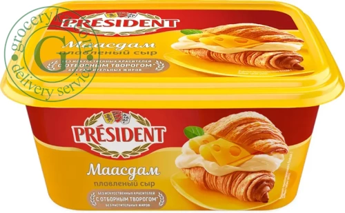 President spreadable cheese, maasdam, 400 g