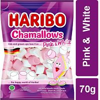 Haribo Pink and White marshmallows, 70 g
