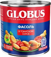 Globus canned white beans in tomato sauce, 425 ml