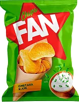 Fan potato chips, sour cream and onion, 120 g