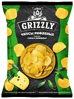 Grizzly potato corrugated chips, cheese and jalapeno, 55 g