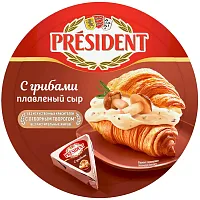 President spreadable cheese in triangles, mushrooms, 140 g