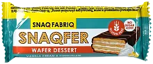 Snaq Fabriq waffle bar, vanilla cream and chocolate, 45 g