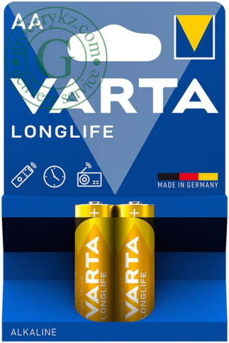 Varta Longlife AA batteries, 2 pc