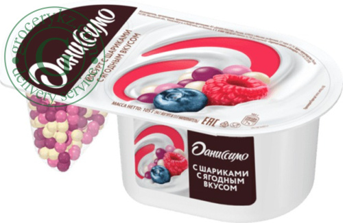 Danissimo yogurt, crispy balls with berry flavor, 105 g