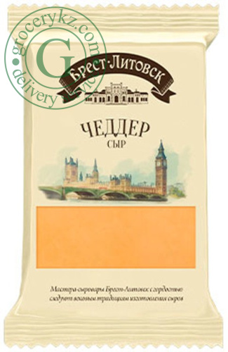 Brest Litovsk cheddar semi hard cheese, 200 g