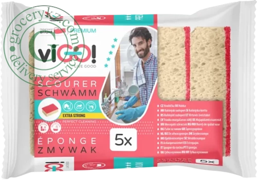 Vigo dishwash sponges, 5 pc