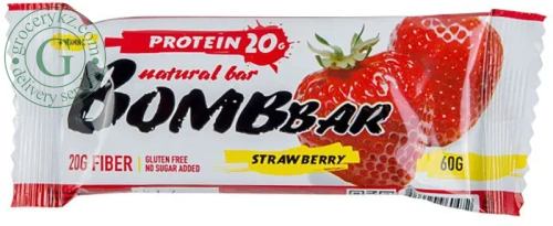 Bombbar protein bar, strawberry, 60 g