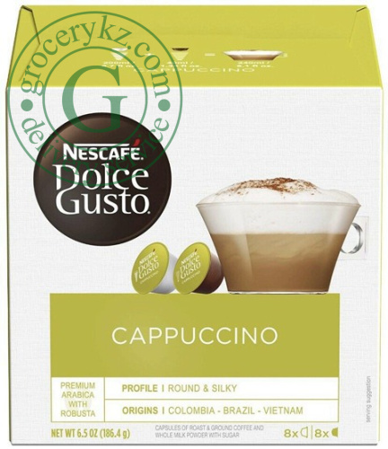 Nescafe Dolce Gusto Cappuccino coffee capsules, 16 capsules