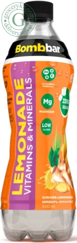 Bombbar lemonade, ginger and lemongrass, 500 ml
