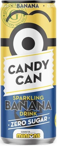 Candy Can sparkling drink,  banana, 330 ml