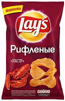 Lay's potato corrugated chips, lobster, 140 g