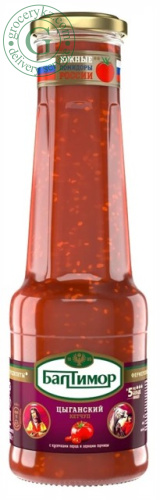 Baltimor tomato ketchup, peppers and mustard seeds, 530 g