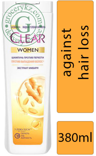 Clear Women shampoo, against hair loss, 380 ml