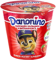 Danonino yogurt, strawberry, 100 g