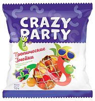 Crazy Party jelly beans, tropical worms, 70 g